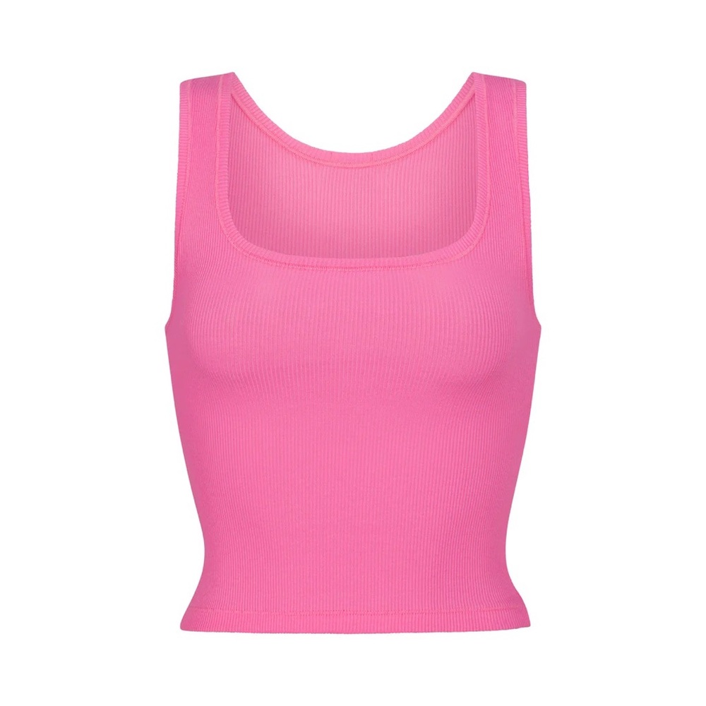 Skims Limited edition Sugar pink cotton rib tank